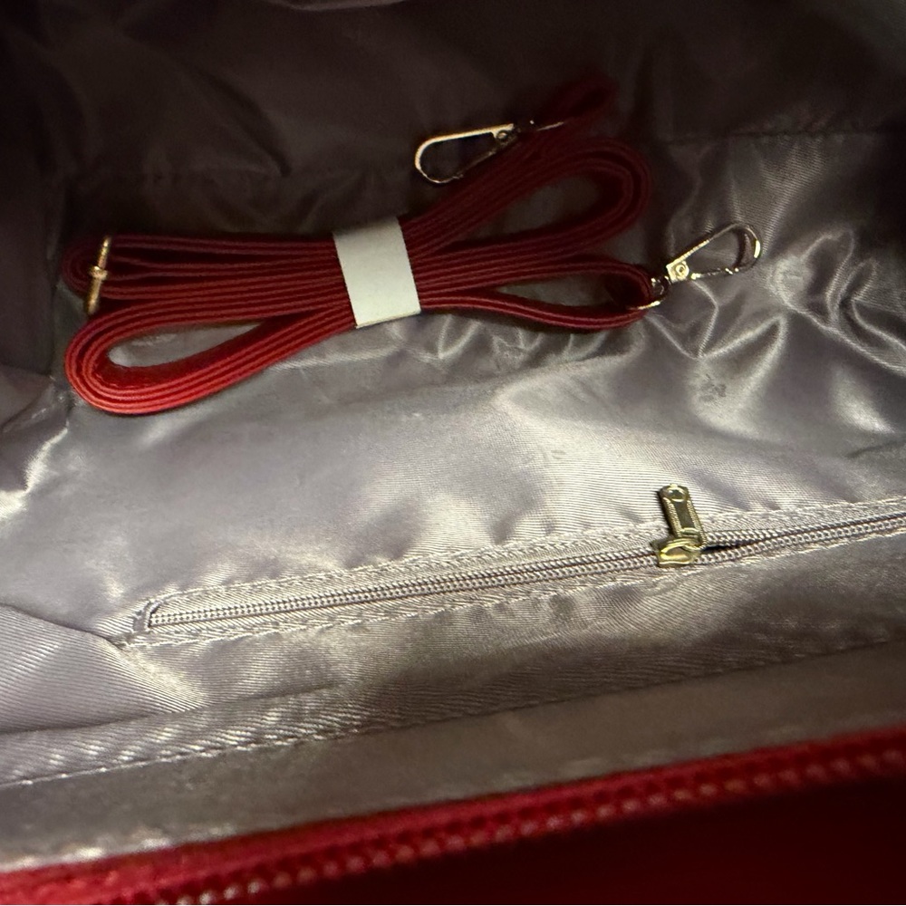 Red Embossed Tote - Picture 5 of 5